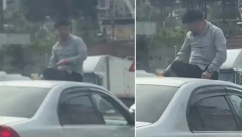 Trafikte Aşırı Eğlence: Otomobil Üzerinde Şaşırtan Alem Görüntüleri!