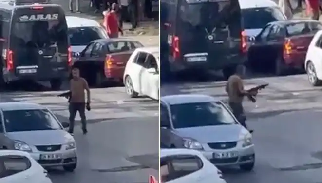 Başakşehir'de Pompalı Tüfekle Sokağa Çıkan Adam Bahar'ı Korkuttu